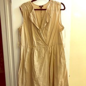 Talbots Cotton Beige Dress 18